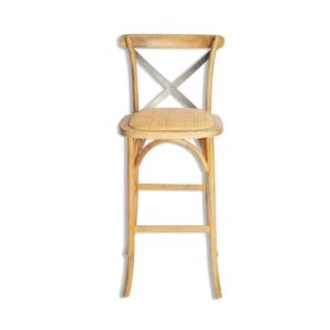 Natural X-Back Barstool