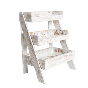 3 Tiered Whitewash Shelf
