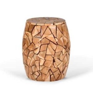 Barrel Teak Stool/Side Table