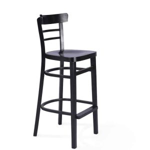 Black Wood Bar Stool