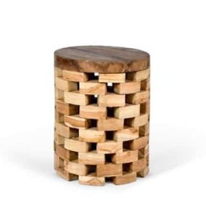Round Teak Stool/Side Table