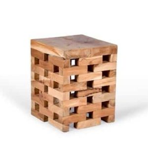 Square Teak Stool/Side Table
