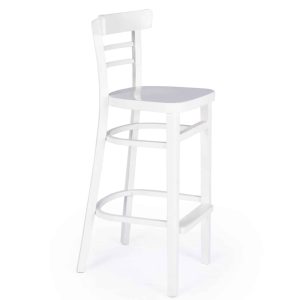White Wood Bar Stool