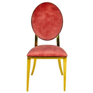 Red Kaya Solid Gold Chair