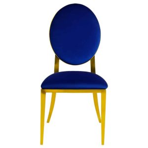 Blue Kaya Solid Gold Chair