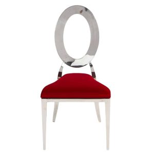 Red Kaya O Silver Chair