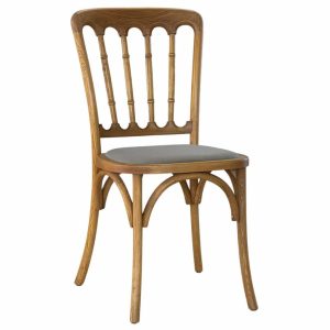 Napoleon Natural Chair W / Gray Cusion
