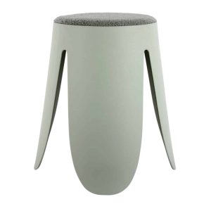 Petal Grayed Jade Ottoman
