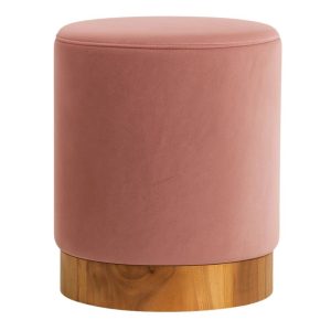 Velvet Pink Ottoman