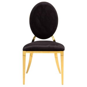 Black Kaya Solid Gold Chair